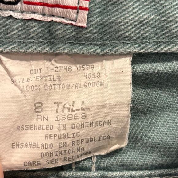 Y2K vintage Zena light blue high-waisted Mom Jeans tapered denim button, 8 tall - Picture 9 of 11